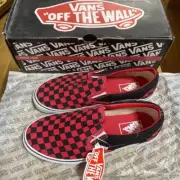 VANS Checkered Flag Slip-on Sneakers Shoes men US 8 Red Vintage 90's From Japan