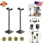 Universal Adjustable Speaker Stands Pair with Easy Assembly & Scratch Protection