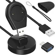 Xiatiaosann USB Charger for Amazfit GTR 4/GTR 3/GTR 3 Pro/GTS 3/GTS 4/T-REX 2, Charging Cable Portable Magnetic Charging Adapter, Smartwatch Accessories, 3.3 ft 100 cm