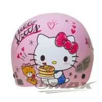 在飛比找momo購物網優惠-【HELLO KITTY】鬆餅Kitty兒童機車安全帽-粉紅