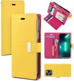 Goospery Rich Diary Case for iPhone 13 Pro Max - yellow