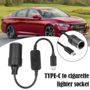 USB C Type C to 12V Car Cigarette Lighter Socket Female Converter R7R0 F6X6