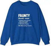 [X.Style] Faunty Aunt Auntie Definition ds009 Sweater Royal M