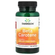 Swanson, Beta Carotene, 25,000 IU (7,500 mcg RAE), 300 Softgels