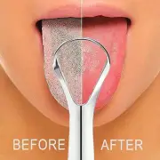 Stainless Steel Tongue Scraper Metal Tongue Cleaner Care GX Dental I9P5