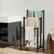 3 Tier Cefito Towel Rack Rail Freestanding Holder Bathroom Organizer Laundry Drying Bar