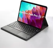 Jarttarn Keyboard Cover Compatible with Lenovo Tab P12/Xiaoxin Pad Pro 12.7 inch 2023 (TB-370FU/TB-371FC), Leather Tablet Case with Removable Bluetooth Keyboard & Trackpad Mouse