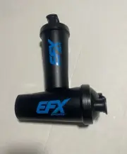 2 PACK EFX Sports Shaker Bottle With Blender Ball, Black 24 Oz. NEW