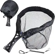 Fish Traps For Sea, Foldable Landing Nets For Fishing, Handle Fishermen Tank Supplies For Salmon Trout Catfish Fly Kayak Transportation Quick Catch Mesh For Catching Small Fishes Or Debris