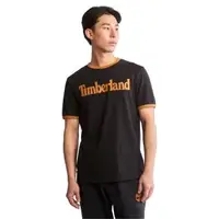 在飛比找森森購物網優惠-Timberland 男款黑色LOGO印花有機棉短袖T恤A6