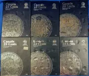 6 Different Canada Quarter (25 Cents) Folders 1870-Up - Whitman