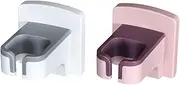 PLAFOPE Hair Dryer Hanger Wall-mounted Rack Hair Dryer Storage Wall Shelf White Pink
