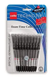 Cello Techno Tip Black Ball Pen Pack of 10 - India