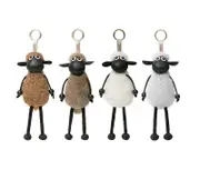 AUSTRALIAN SHEPHERD® Fluffy Sheepskin Wool Sheep Keyrings - Latte / One Size