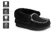 UGG Outback Premium Australian Sheepskin Moccasin Slipper (Black)