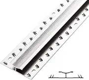 Floor Transition Strip 90cm Long Carpet Joining Strip - Carpet to Carpet Edge Binding Threshold Strip, Slip Carpet Edge Trim for Indoor Home Kitchen(Silver)