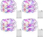 Taefuhnn 4 Pack 10M LED Fairy String Lights, Battery Operated Waterproof Copper Wire Fairy String Lights for Indoor Outdoor for Bedroom Wedding Party Christmas Tree Home Decor