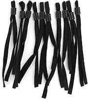Buckle Elastic Bands, 200pcs Stretchy Earloop Rope String Cord for Sewing with and Soft PVC Material, Multifunctional Drawstring Sewing Accessories (Black)
