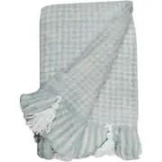 Acrylic Houndstooth Breeze 130x170cm Throw Blanket Home Bedding/Sofa Decor Teal