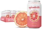 (24 Pack) Spindrift Sparkling Water with Real Squeezed Grapefruit Juice, 12 Oz