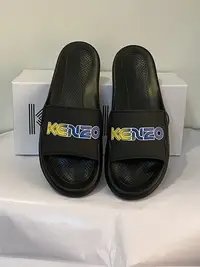 在飛比找Yahoo!奇摩拍賣優惠-全新 Kenzo  logo slides 涼拖鞋  40&