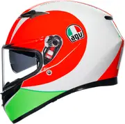 AGV K3 Rossi Mugello 2018, full face helmet , color: White/Light Green/Red , size: XXL