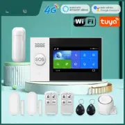 4G Alarm System With PIR Door Sensor WiFi 4.3-inch Big Screen Tuya App Control