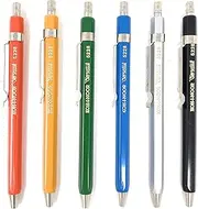 KOH-I-NOOR Mechanical Pencil Metal Short 2 mm Lead Set of 6 Including Pencil Leads