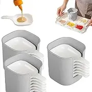 Dipping Sauce Plate and Holder, Sauce Holder, 7 Pcs Dipping Sauce Plate & Holder Set, Dipping Sauce Plate Set, Chicken Nugget Dipping Sauce Holder,Dipping Sauce Dish (3PC)