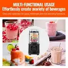 2L Professional Commercial Smoothies and Crush Ice Blender with Shield (BLACK)