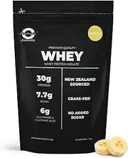 Pure Product Australia - Whey Protein Isolate & Hydrolyzed - 100% Premium Grass Fed - 30g Protein per Serve, Fast Absorbing - Non-GMO - Easy Digesting - 3kg (90 Servings) - Banana