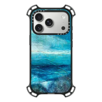 iPhone 17 Pro Bounce Case MagSafe Compatible COOL WATERS 2, ABSTRACT OCEAN BEACH CLOUDS SUMMER PAINTING
