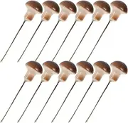 POPETPOP 50pcs Mini Foam Mushroom for Garden Ornament Mini Mushrooms Tiny Figurines Miniatures Xmas Tree Hanging Decoration Pots Bonsai Micro Landscape Decor -Brown