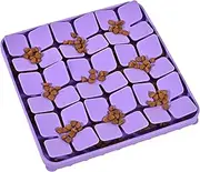 OurMiao Silicone Snuffle Mat for Dogs, Interactive Dog Puzzle Feeder Sniffing Mat, Dog Licking Mat Enrichment Puzzle Mat for Small Medium Large Breed Dogs Rabbit (Purple)
