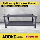 2.0m Metal Steel Garage Warehouse Rack Workbench Shelving Work Bench-F