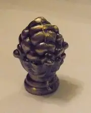 Brass Plated Pineapple Finial 1/8" IPS (3/8" Dia.) with lamp harp reducer (FPA)