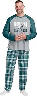 FOCO NFL Philadelphia Eagles Men's Pajama Shirt and Pants Lounge Set