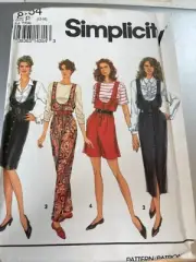 Simplicity Pattern 8534 Ms Front Button Jumper & Jumpsuit in 2 Lengths Sz 12-16