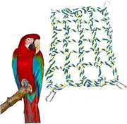 SUPVOX Parrot Bird Toys Bird Activity Toy Green Small Size Parrot Bird Nest Swing Hammock Net and Woven Climbing Net