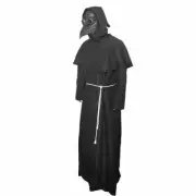 Plague Doctor Steampunk Hooded Robe Cloak Cape w/Mask Halloween Costume Props