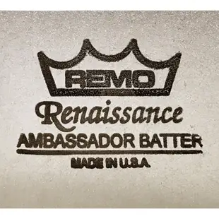 美廠 REMO Renaissance Ambassador 文藝復興鼓皮 單層透明 管弦樂適用 大鼓鼓皮 雙層透明