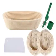 Rattan Bread Proofing Basket Sourdough Banneton Fermenation Basket Dough Scraper
