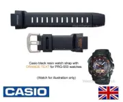 PRG-550 Casio Watch Strap Band for PRG-550, PRG550 - ORANGE text Black Resin
