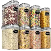 Cereal & Dry Food Storage Containers, Airtight Cereal Storage Containers Set of