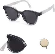 [WAYIKK] Gradient TR Frame Color Kids Foldable Sunglasses for Boys And Girls UV Sunscreen Sunglasses,3