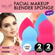 Swosh® Makeup Sponge Contour Blend Conceal Round Flat Pointed Features AU