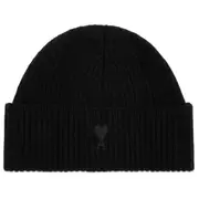 AMI Paris Felted Merino Wool Knit Beanie