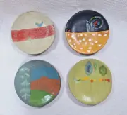 Handmade Pottery Small Plates, Red Clay, Studio Pottery, Folk Art, Contemporary