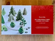 3D Christmas Tree COOKIE CUTTERS 12 Piece Set by SUR LA TABLE Trees & Stars NEW