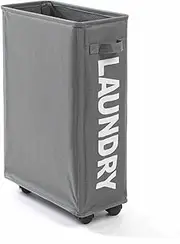 Large Foldable Laundry Washing Clothes Storage Bag Basket Bin Organiser (Grey)